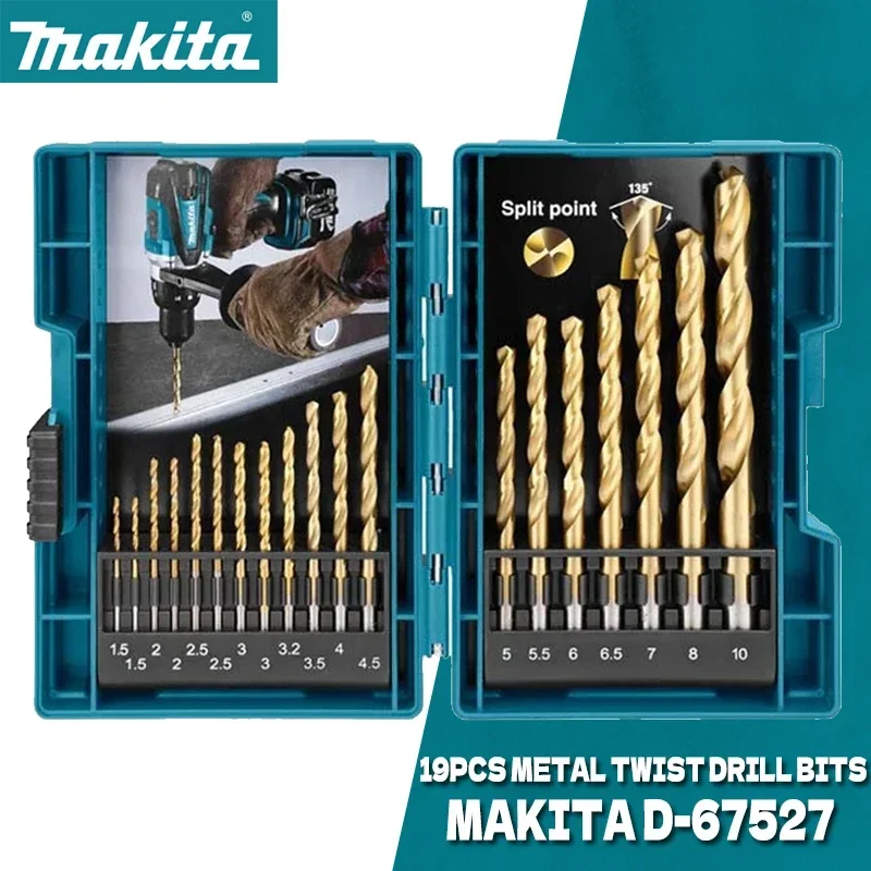 

Makita набор сверл из HSS-TiN 19 шт.