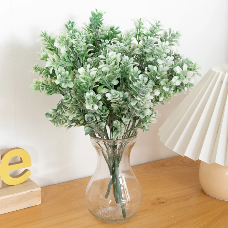 

Artificial Fake Plant Flocking Plastic Clover Wedding Dress Garden Decoration Lavender Provence Living Room Flower Arrangement