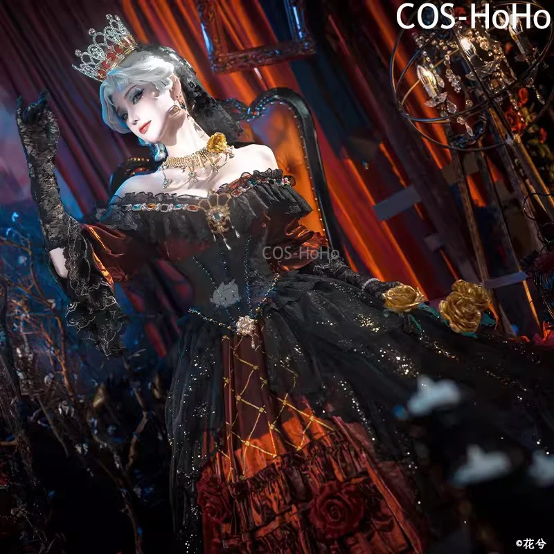 Костюм женский для косплея кровавой королевы с V-образным вырезом