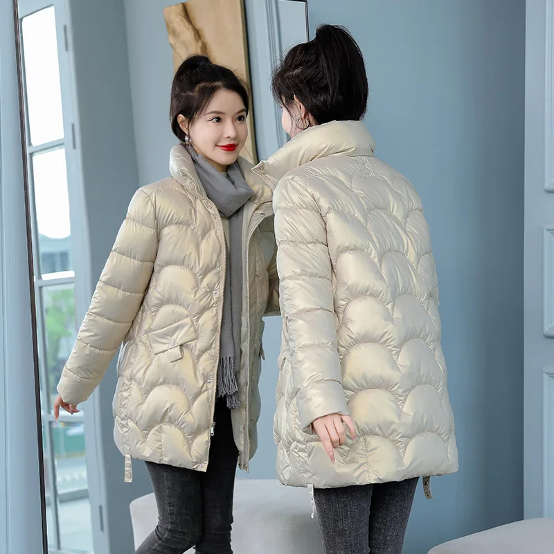 

women's cotton-padded coat women's mid-length loose and thickened student padded jacket