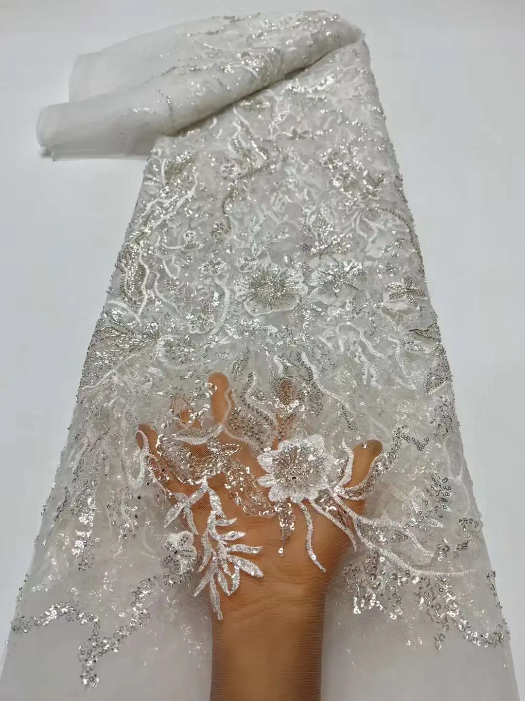 Новинка 2024 высокое качество ткань блестки шитье фотоблестки 5 ярдов HX