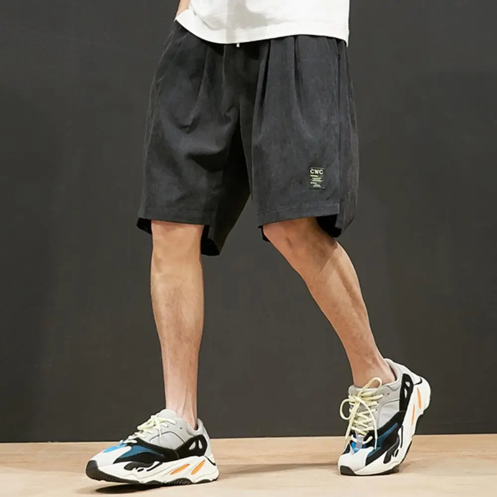 

Мужские повседневные шорты, однотонные летние свободные спортивные шорты со шнуровкой и карманами для мужчин, 2022