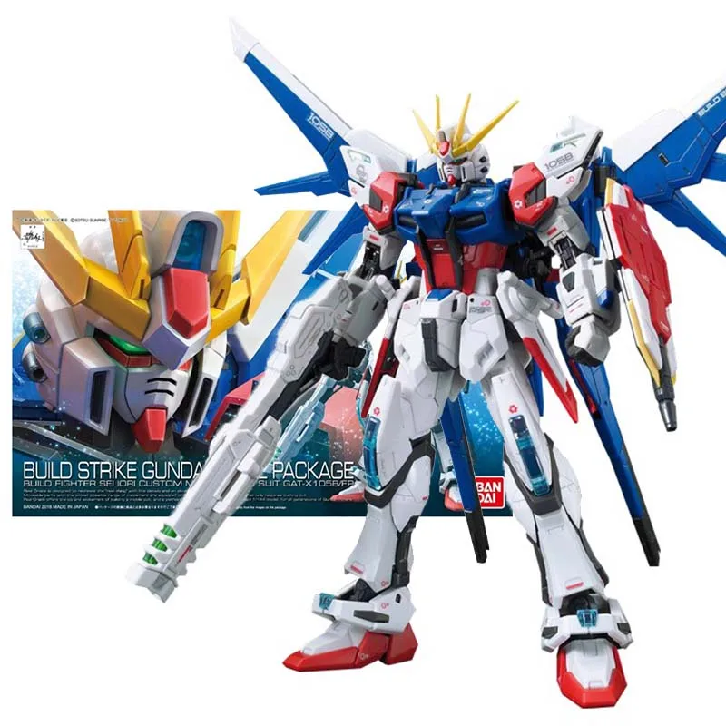 Фигурка Bandai, модель Gundam, Комплект аниме-фигурок RG Build Strike, полный рабочий костюм, игрушки для мальчиков, подарки