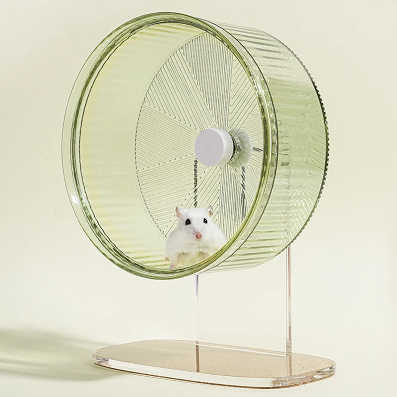 Hamster silencioso con rueda para correr, juguetes de fantasía para ratas, conejillo de indias, paisajismo, accesorios para mascotas pequeñas, decoración de jaula