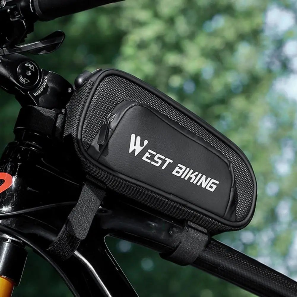 

Прочная велосипедная Сумка-рама с защитой от царапин, легкая установка, Передняя верхняя рама, сумка-трубка, велосипедные принадлежности