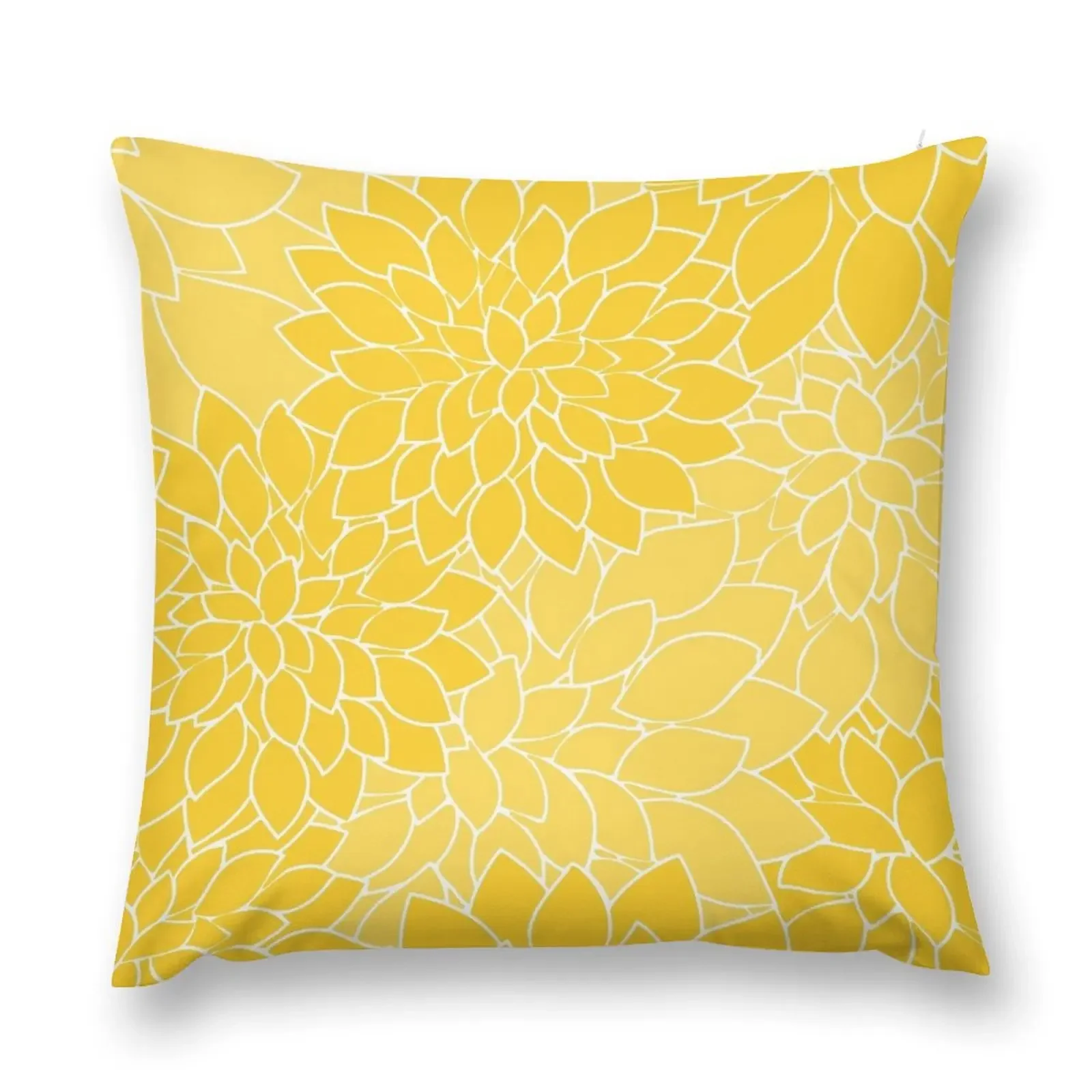 Горчично-желтый аниме чехол для подушки