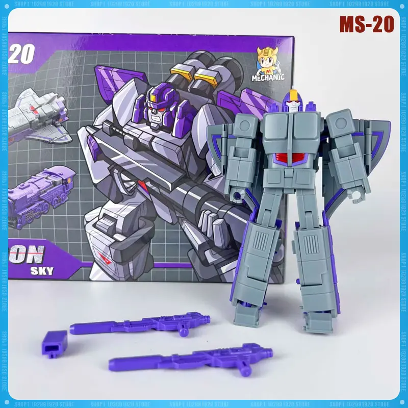 Фото 12 см Mft Transformation Ms-20 Ms20 Iron Iron Sky Astrotrain Triple Changers G1 Warrior Фигурка Робот Игрушки В наличии №1