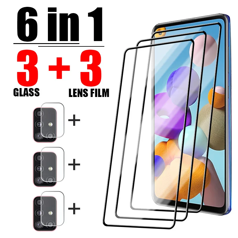 

6in1 Screen Protector for Samsung A53 A13 A52 A12 A73 A23 A71 A32 A33 Lens Film for A51 A50 A70 A72 A22 A52S 5G Tempered Glass