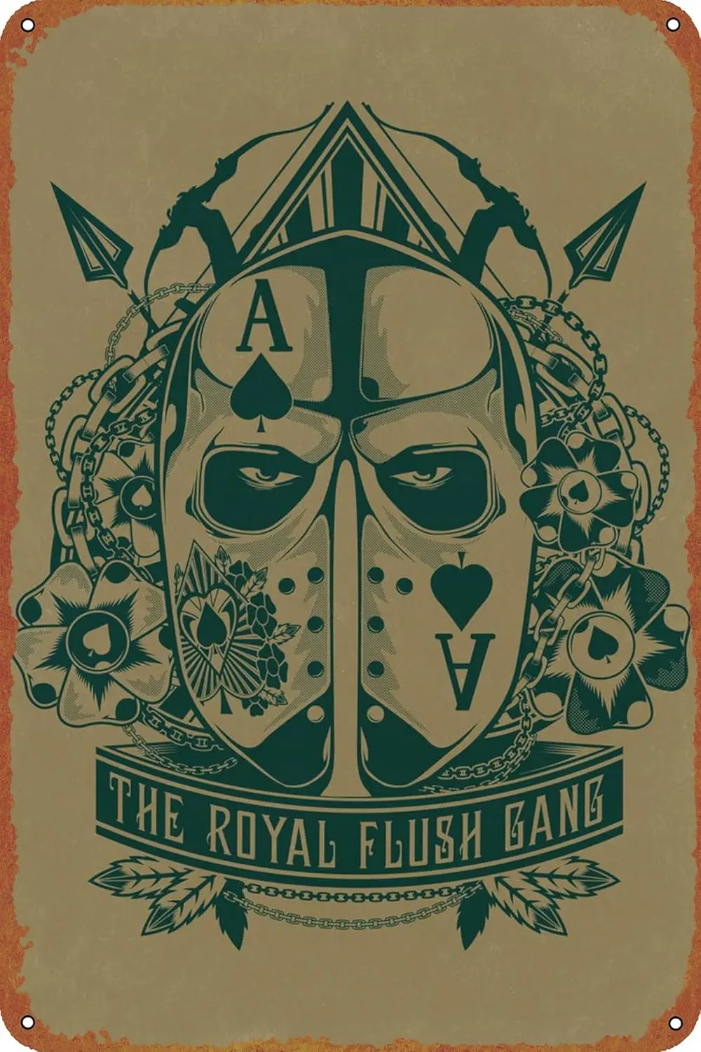 Королевская проточная группа постер винтажная жестяная вывеска для бара офиса