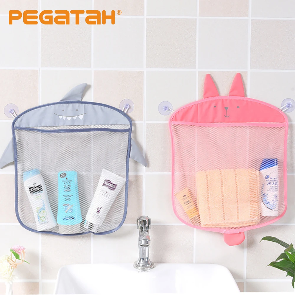 

Cartoon Animal Shape Shower Mesh Bag for Bath Toys Hanging Bathroom Storage Bags Children Water Toy Net Bag bathroom products