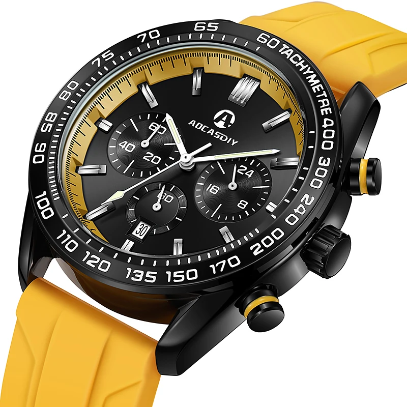 

Men's watch top brand luxury sport wristwatch waterproof quartz clock luminous calendar Stainless steel business watches for men