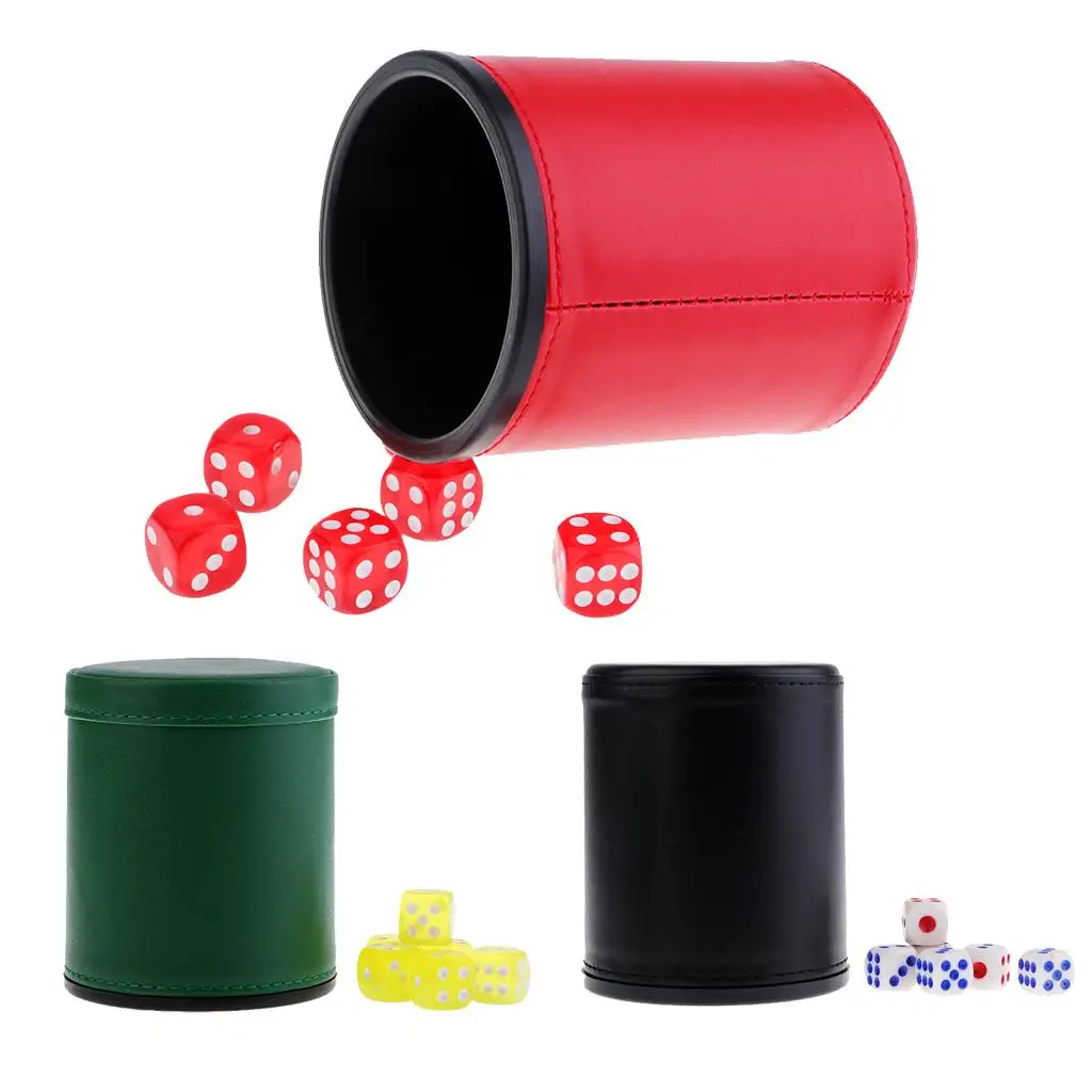 

Набор для настольных игр D6 с кожаной чашкой