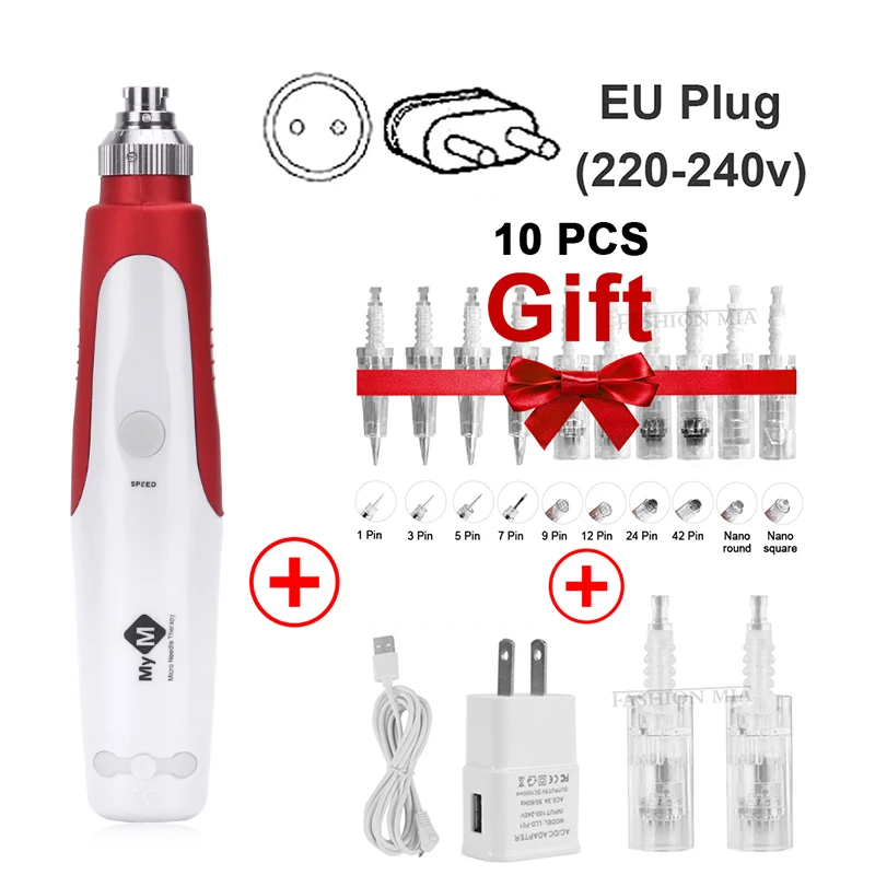 

Профессиональный электрический набор ручек для кожи BB крем светящийся мезотерапия микроизолирующее устройство ручка для мезотерапии с 10 и...