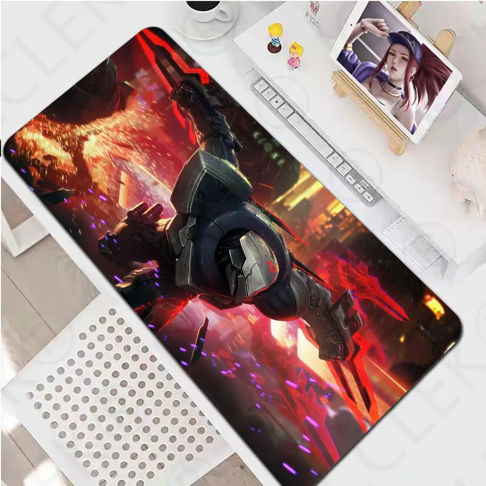 

League of Legends ZED Mouse Pad Large XXL Pc Cushion Play Mat Gamer Speed Edgelock Table Pad Gaming Accessories Anime Mousepad