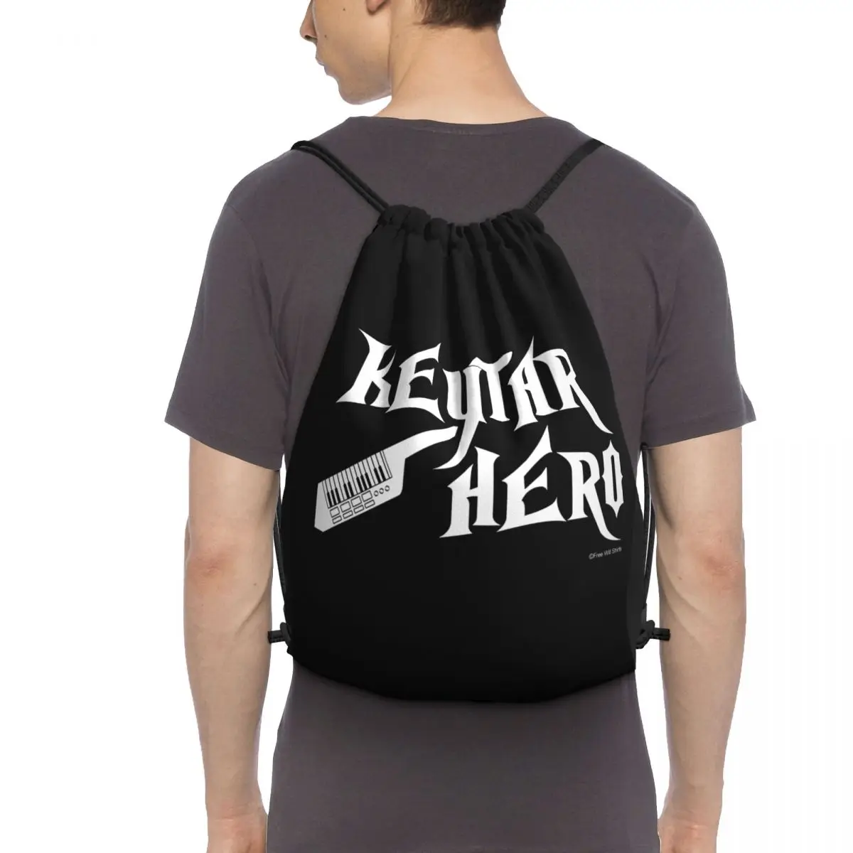 Сумка на шнурке Keytar с изображением героя клавиатуры пианино сумка для