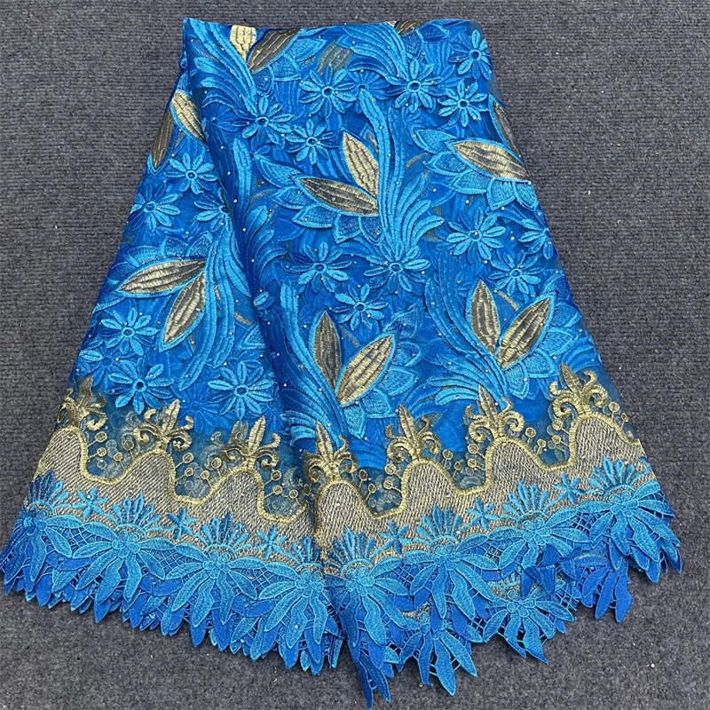 

Новейшие французские кружевные ткани, африканская вышивка, тюль, кружевная ткань с камнями, 5 ярдов