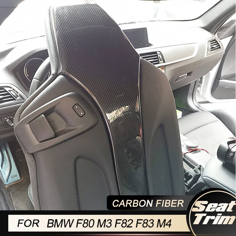 Накладки на спинки салона автомобиля для BMW F80 M3 F82 F83 M4 F87 M2 M2C 2014-2019 сидений Prepreg Dry