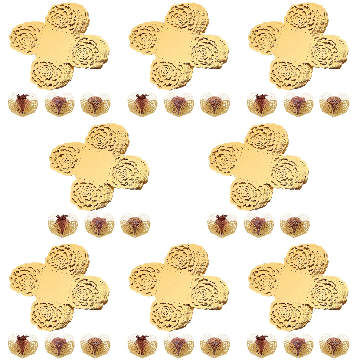 

400 Pcs Truffle Wrappers Paper Chocolate Candy Cups Chocolate Paper Candy Cups Dessert Cups for Wedding Party Favors