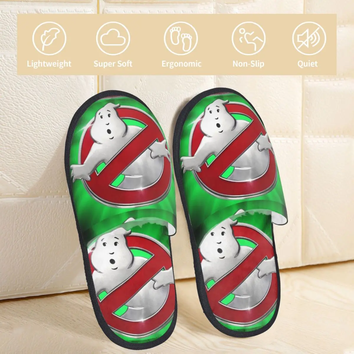 Большие домашние хлопковые тапочки для гостиной Охотники за привидениями мягкие