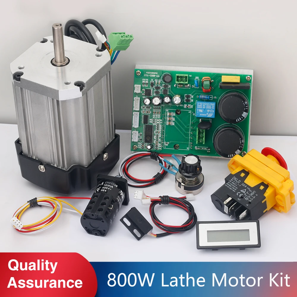 

DC Brushless Motor 220V 550W&800W CJ0618 Digital Display Lathe Power Drive Main Control Board&Motor Kit
