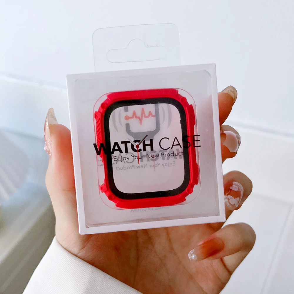 Waterproof Case for Apple Watch Series 7 8 45mm 41mm 44mm 40mm Screen Protector Cover Bumper With film iWatch 5 SE 6 Accessories