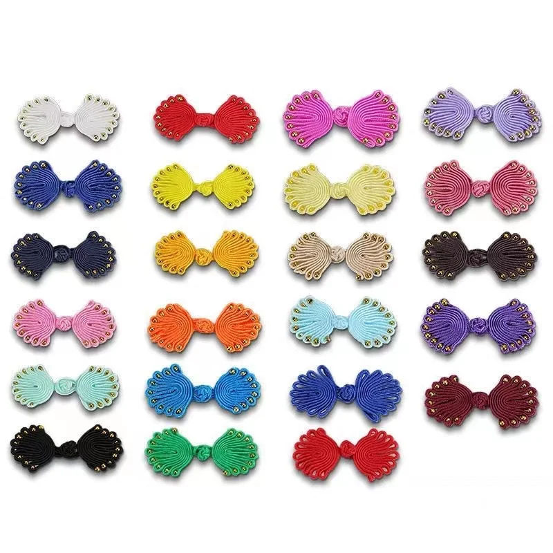 5 пар, декоративные пуговицы в виде китайской лягушки