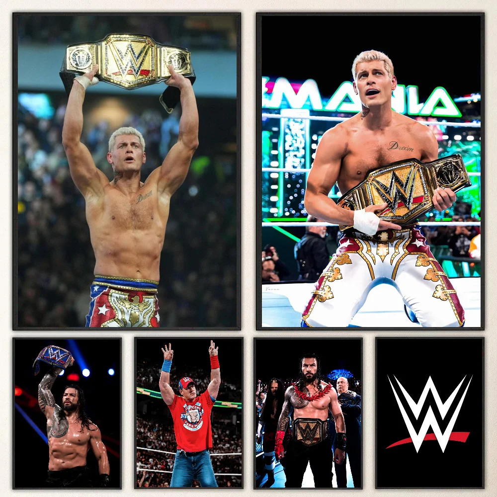 1 шт. W-Wwe плакат самоклеящаяся художественная водостойкая бумажная наклейка