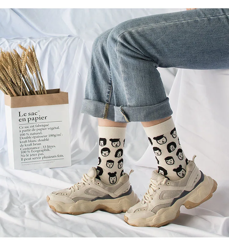 Женские носки в Корейском стиле полосатые длинные Сейлор Мун | Женская одежда