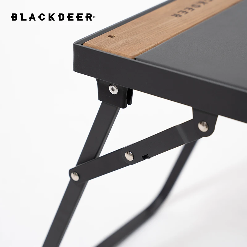 BLACKDEER Camping Folding Aluminum Alloy IGT Table Multifunctional Portable BBQ Grill Wood Table Outdoor Picnic Fishing images - 6