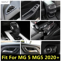 carbon fiber interior for mg 5 mg5 2020 2021 gear panel shift handle bowl window lift head light cover trim abs accessories kit
