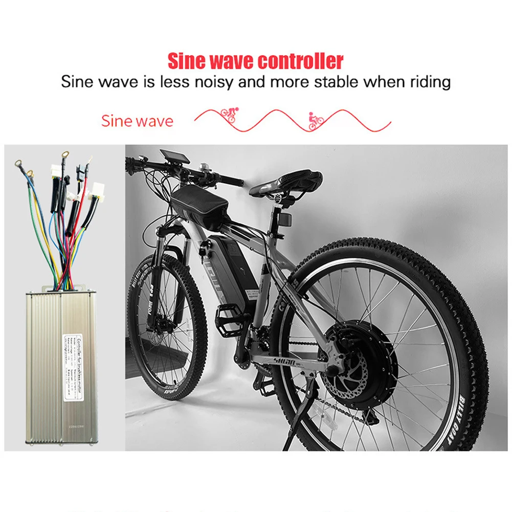 

Ebike Controller Low Level MTB Part SM Plug Aluminum + Plastic DC 48V Electric Bike For 3000W Brushless KT-50A