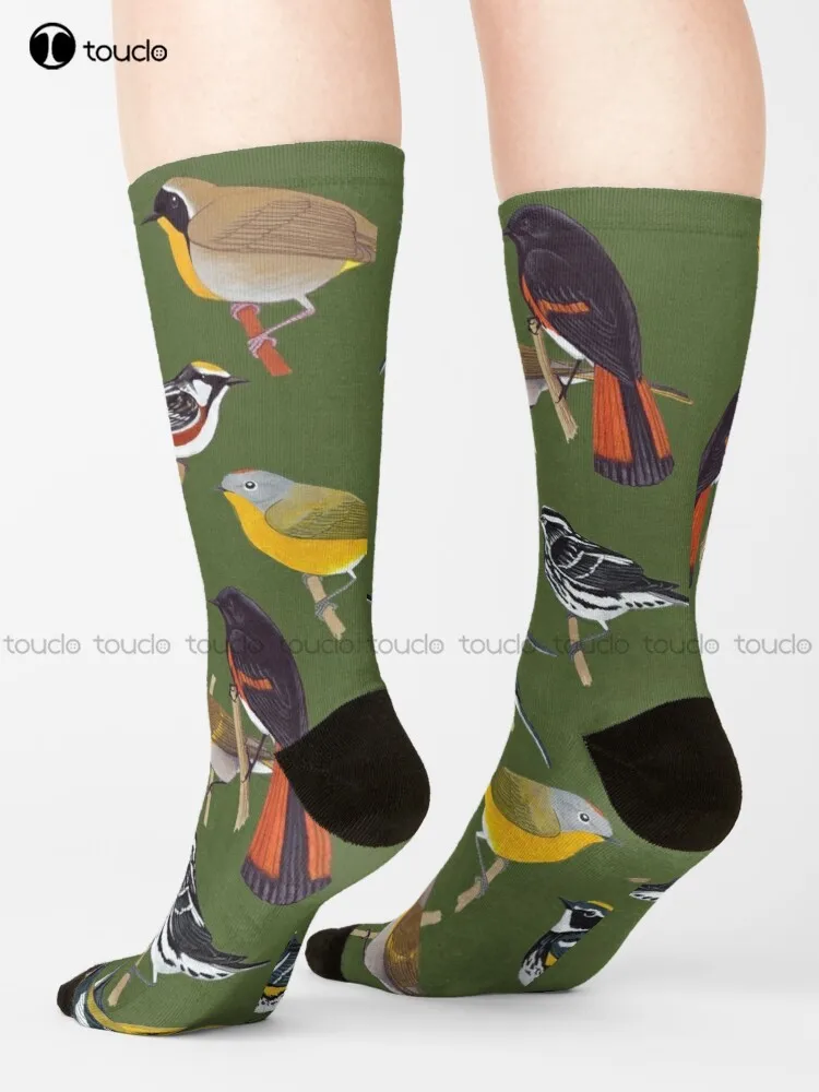 

Носки Warblers Of Canada! Носки, уютные носки, модные креативные носки для отдыха, забавные носки в стиле Харадзюку с художественной абстрактной картиной маслом, носки для девочек