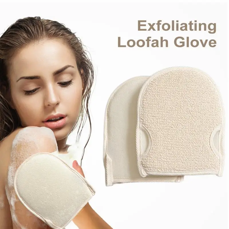 

Exfoliating Loofah Glove Soft Sponge Pad Body Scrubber Mitt Shower Brush Dead Skin Remover Skin Cleaner Body Bath Accessories