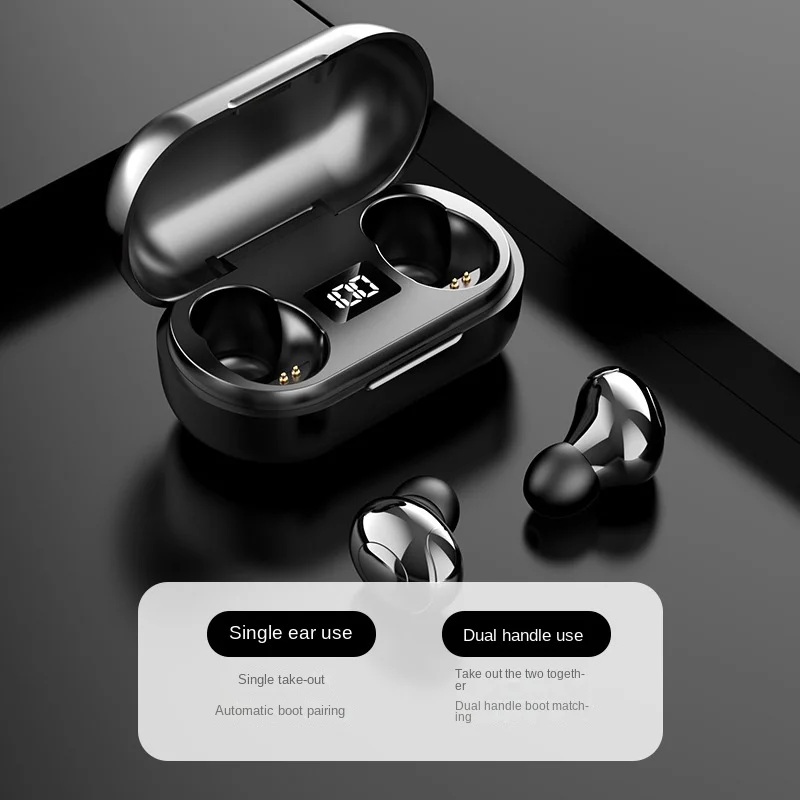 

Creative tws sports wireless bluetooth headset T8 digital stereo bluetooth headset 5.0 black technology wholesale