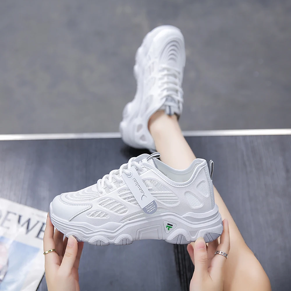 2023 Summer New Casual Old Daddy Shoes Ins Trend Breathable Mesh Surface Flat Heel Student Sneakers Women Shoes