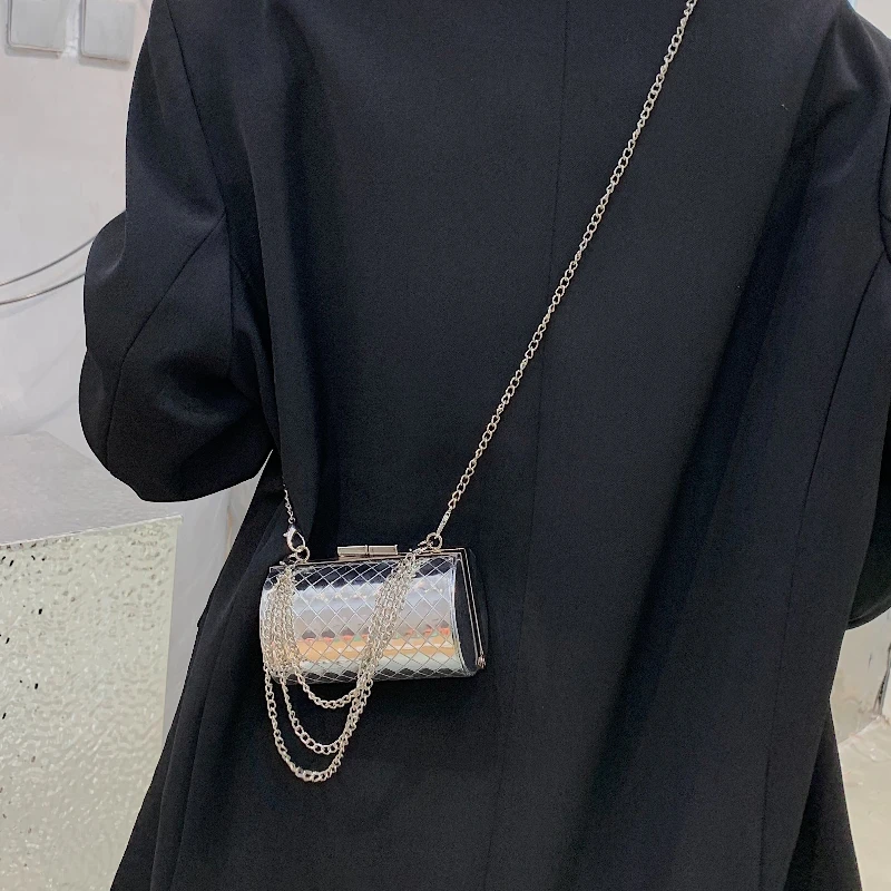 

Sweet Cool Hot Girl Small PU Leather Bag for Women 2022 New Trendy Fashion Chain Messenger Bag Mini Lipstick Pack Earphone Bag