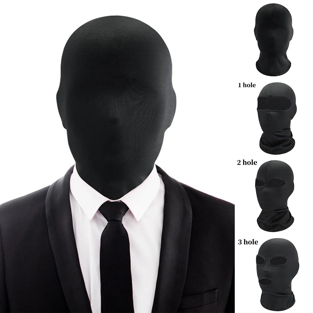 

Черная шапка без отверстий для мужчин и женщин, тактическая Балаклава в стиле милитари, Cs, Кепка От Солнца, с УФ-защитой, для велосипеда, мотоцикла, лыжная маска с несколькими отверстиями