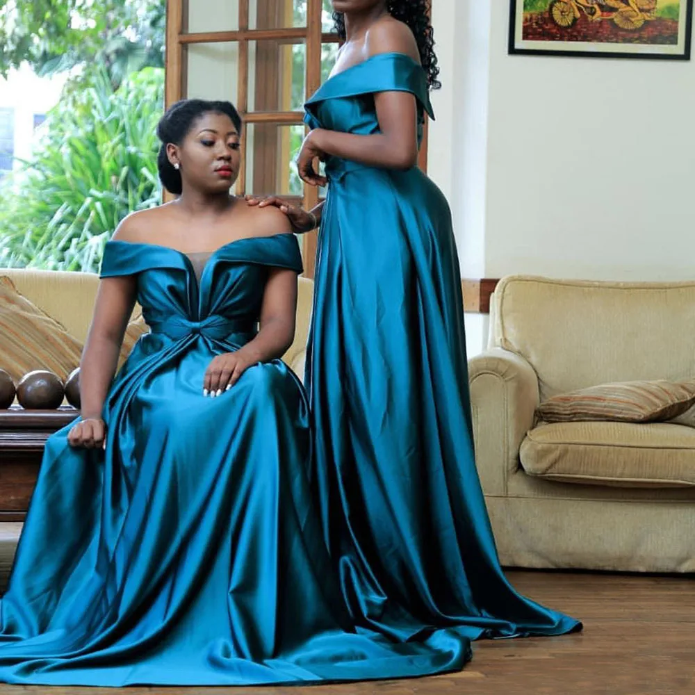 

Новинка 2022, женское платье подружки невесты, ТРАПЕЦИЕВИДНОЕ, эластичное, атласное, со складками, без рукавов, с открытыми плечами, на заказ