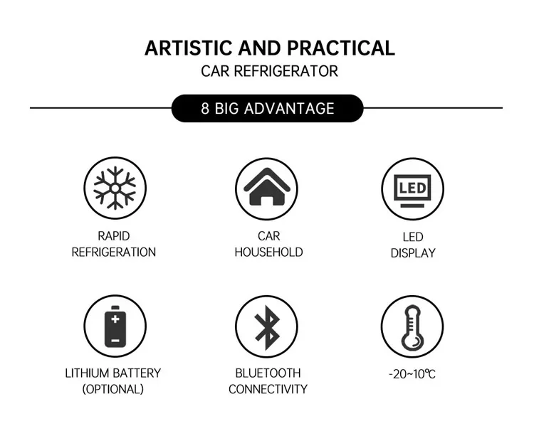 35-литровый уличный холодильник для автомобиля портативный с морозильной камерой