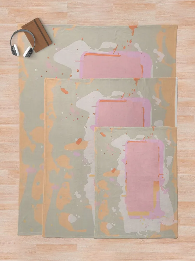 John Hoyland - желтый и розовый 1971 декоративное одеяло декоративные кровати винтажные