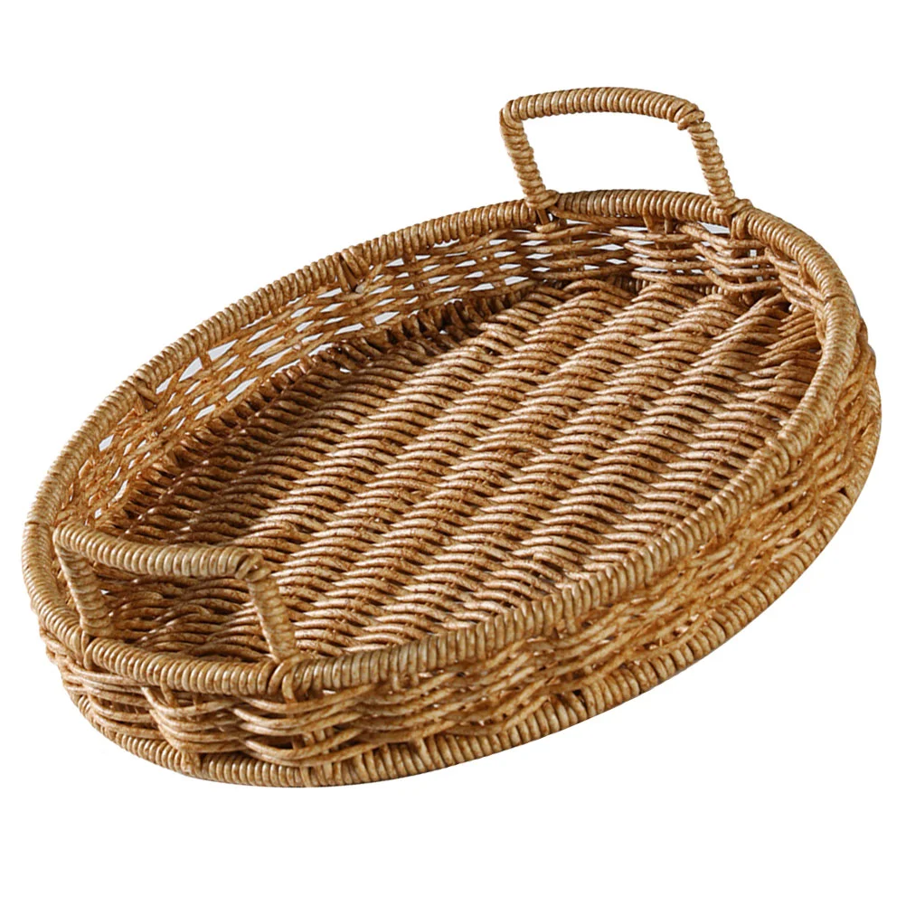 

Vegetable Container Multi-function Storage Basket Big Woven Fruits Plastic Rattan Bread Proofing Portable