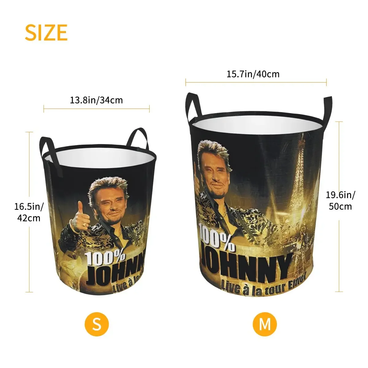 Корзина для белья Johnny Hallyday, складная корзина для одежды French Rock Singer, корзина для хранения игрушек для детской комнаты (art.: 3920cfd452c60) - 3920cfd452c60