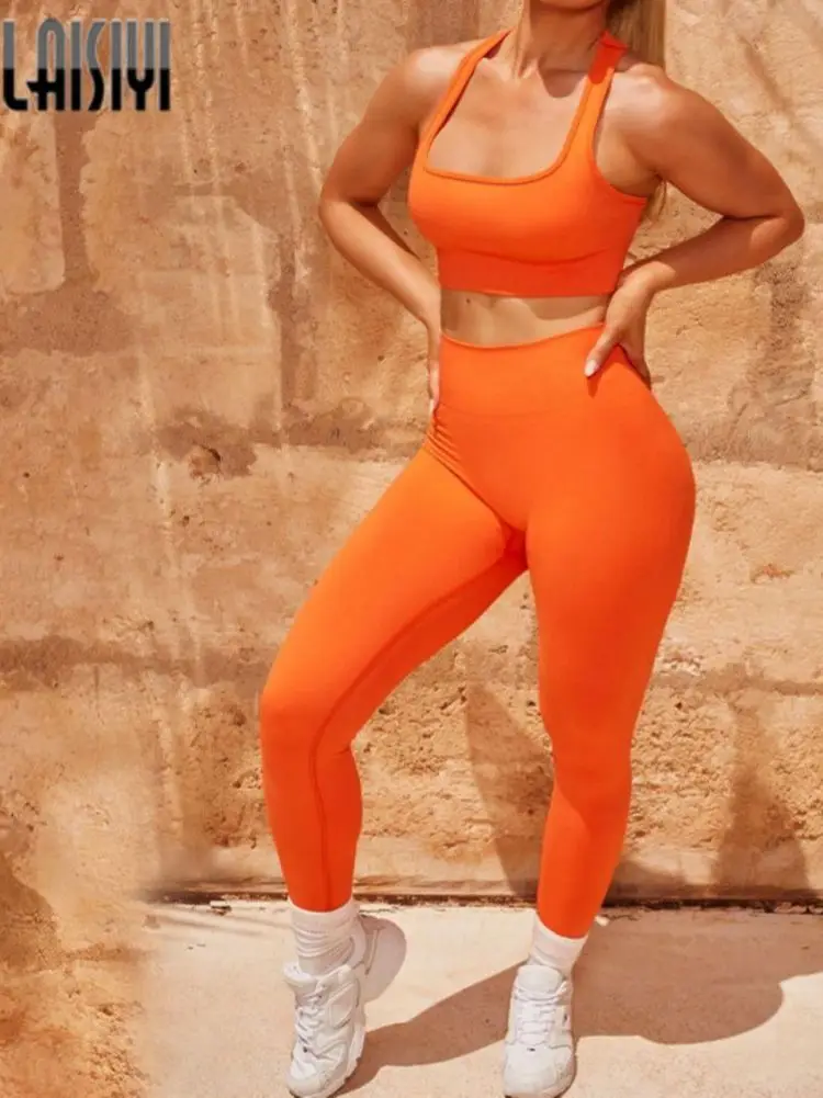 

Two Piece Set Workout Clothes Gym Seamless Set Sport Suit Women Sportswear Gym Clothing High Waist Seamless Leggings Sport Top