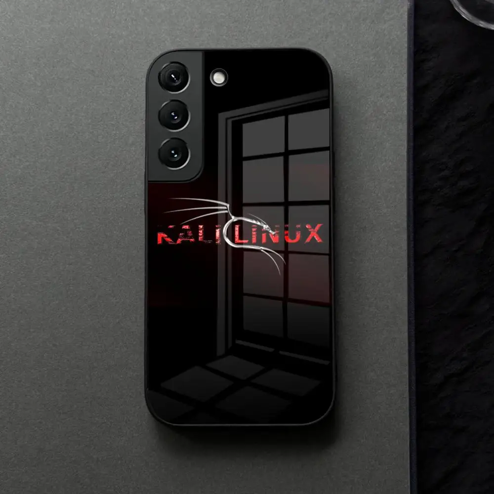 Фото Чехол для телефона Dark Dragon Kali Linux Glass для Samsung Galaxy S25 S21 S22 S20 S24 S23 Ultra Fe Plus A34 A54 A16 A24 A52 A53 M54 Coq №4