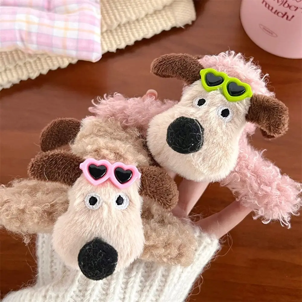 

Plush Hair Claws For Women Girls Hair Accessories Faux Fur Cartoon Sunglass Dog Shape Hair Clip Headwear