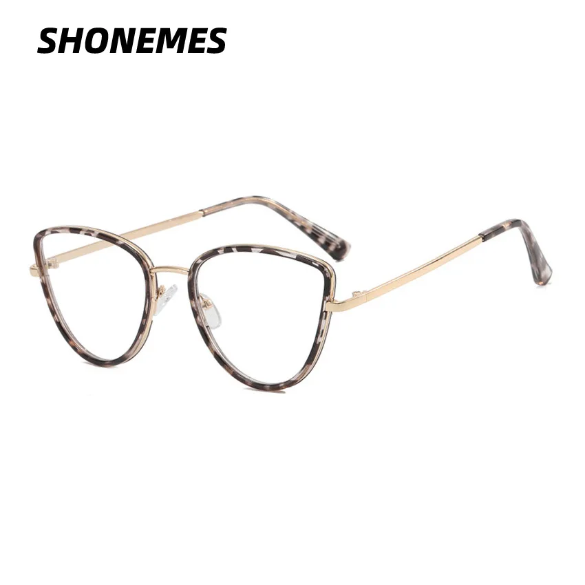 

SHONEMES CAT EYE Anti Blue Light Glasses Frame Women Retro Design Metal Optical Eyewear for Computer Reading Work