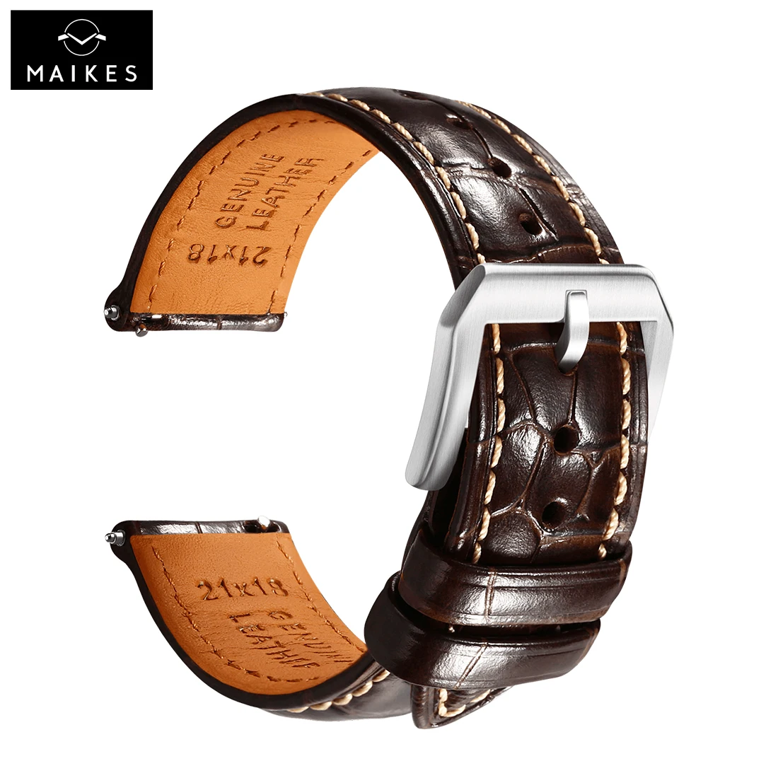 Быстросъемный кожаный ремешок для часов Maikes, аксессуары для наручных часов, браслеты для часов Breitling Omega, ремешки для часов