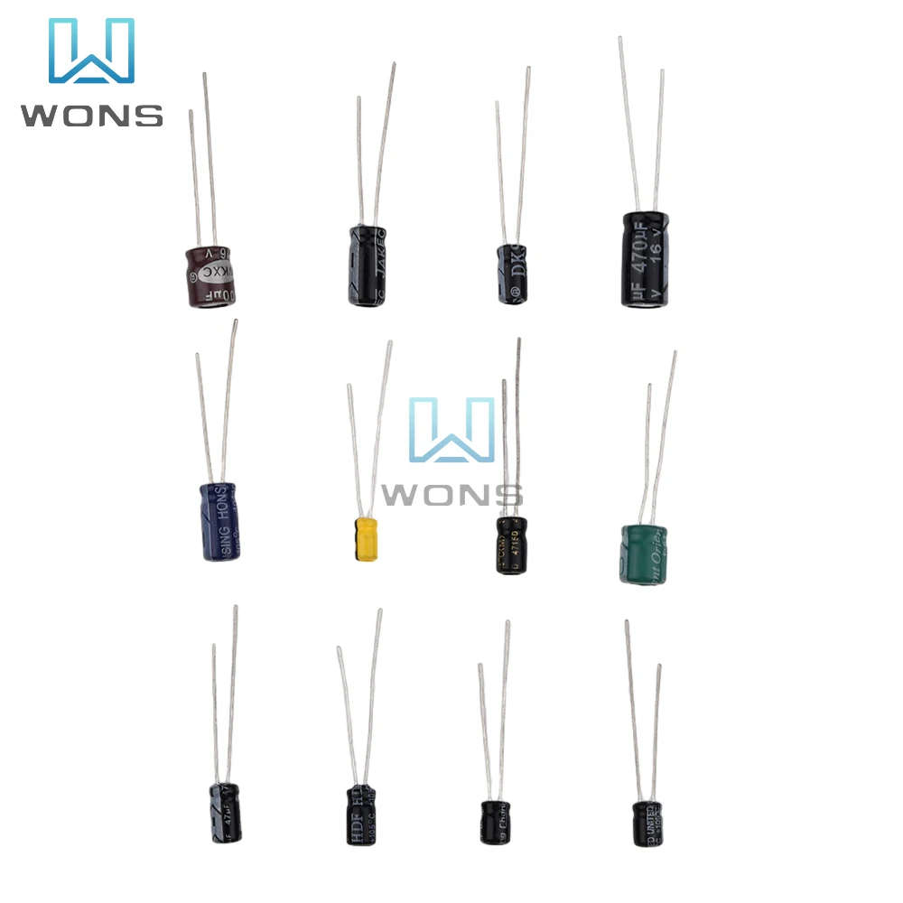 

Алюминиевая электролитическая фотомагнитная деталь, набор в ассортименте, 120 шт., 1 комплект из 120 шт., 12 значений, 0,22 мкф-240 мкФ, бесплатная доставка