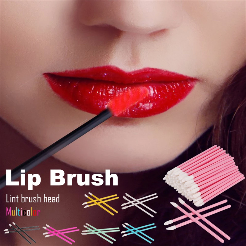 

50/100Pcs Disposable Lip Brush Eyelash Makeups Brushes Lash Extension Mascara Applicator Lipstick Wands Set Women Cosmetic Brush