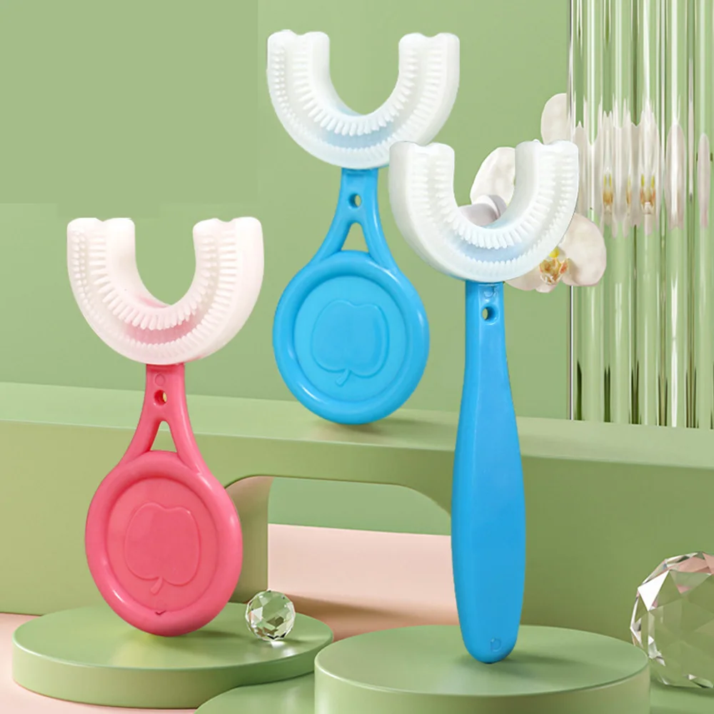 

Baby Toothbrush Little Lion Kids Toothbrush U Shape Child Boy Girl Silicone ToothBrush Teether Infant Newborn Oral Care Cleaning